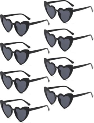 Pack Valentines Heart Sunglasses Cat Eye Heart Glasses Retro Bachelorette 
