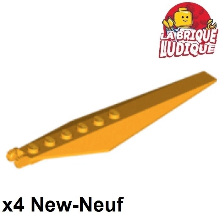 Lego 4x Charnière hinge Plate plaque pale aile 3x12 bright light orange 57906