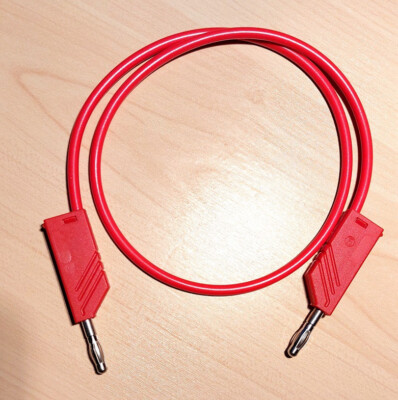 Messleitung Hirschmann rot 1,0mm², 50cm lang, 60V DC, 16A
