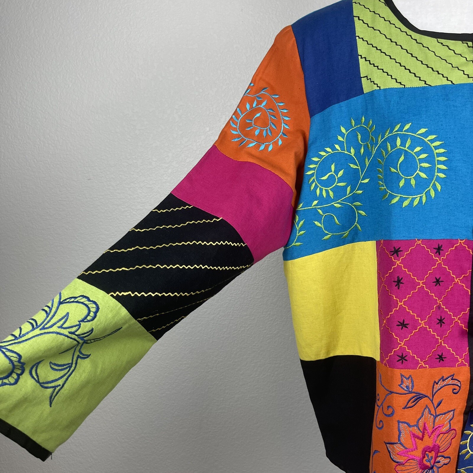 Indigo Moon Multi Colored Mix Patchwork Pattern F… - image 9