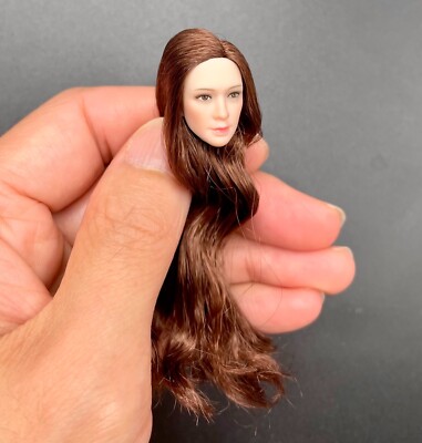 VUSLA 1/6 Scale Female Head Sculpt, European and American Sexy Beauty Doll Head Suitable for PHICEN New Wheat Color Action Figures, 3 stili, B