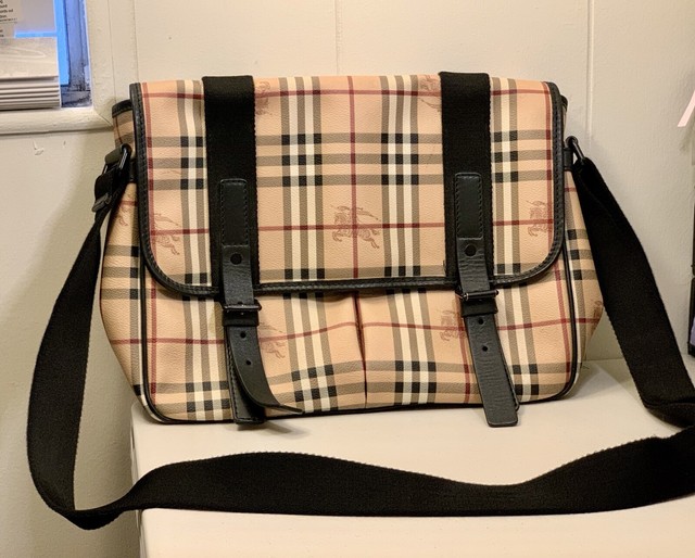 Burberry Men’s Fabric messenger bag, Dark Charcoal/Black Original eBay