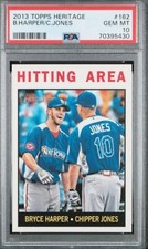 2013 Topps Heritage #162 Bryce Harper Chipper Jones PSA 10 Gem Mint