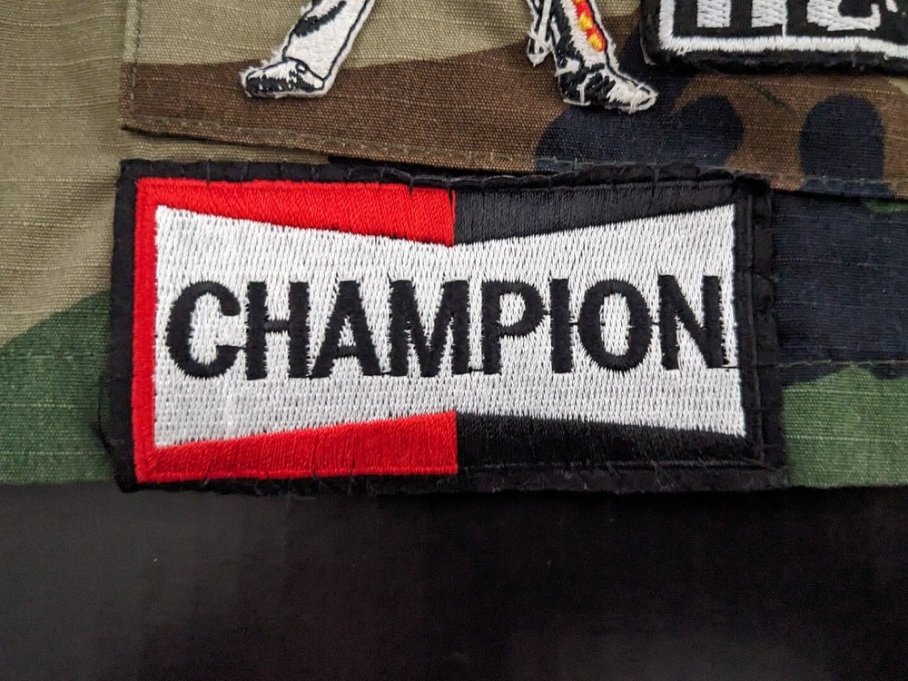 Champion Patch Motorsports Cars Racing Plugs Embroidered Iron On Patch 2