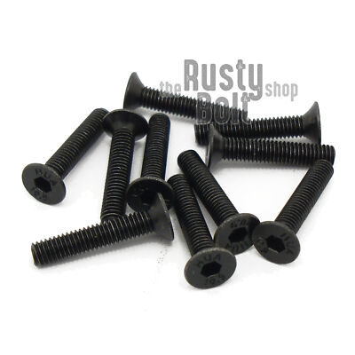 M3 x 16mm, Socket Flat Head Screws, 10.9 Steel, Black Zinc, Countersunk