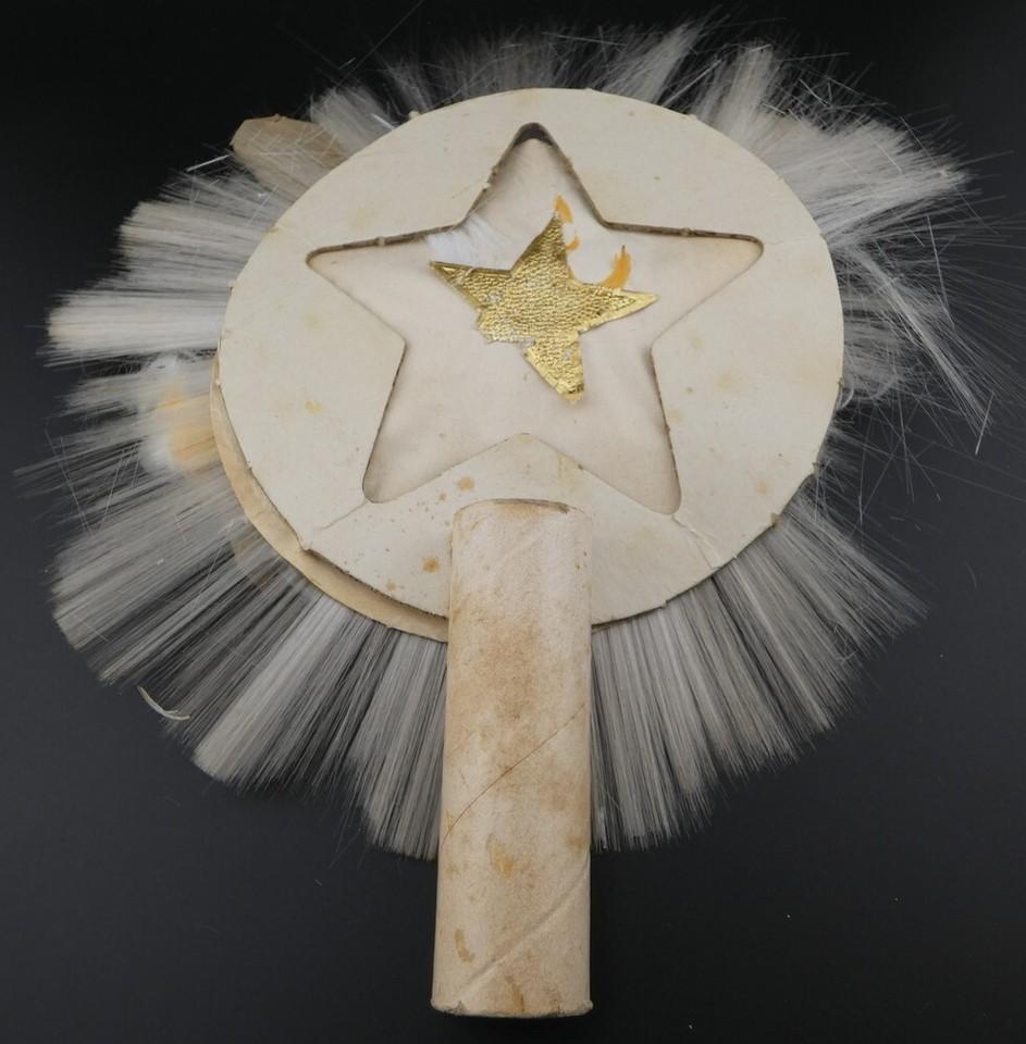 Vintage Christmas 1950s Angel with Foil Wings Spun Glass Angel Hair