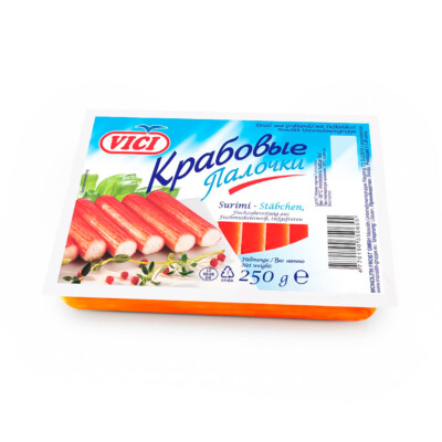 Surimi Stäbchen Krebsfleisch-Imitat 250 g  Fisch Колбаса Крабовые палочки
