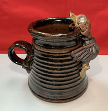 1995 Davis Flying Aviator Duck Crash Landing Pottery Mug Chipped See Notes