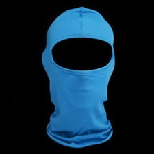 Solid Turquoise Blue Polyester Microfiber Balaclava Ninja Swat Face Mask Biker