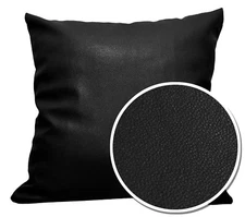 Pb301a Black Faux Leather Skin Soft PU Cushion Cover/Pillow Case*Custom Size*