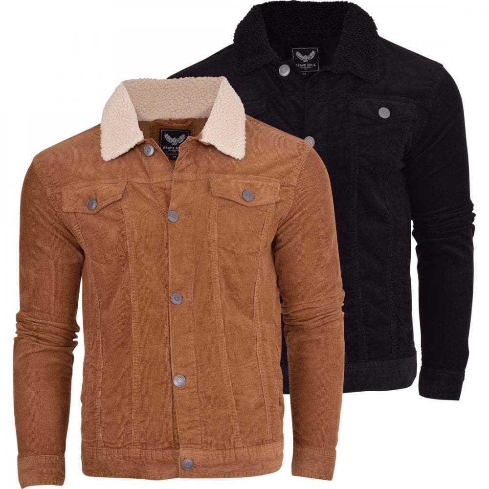Mens Brave Soul Sherpa Borg Collar 