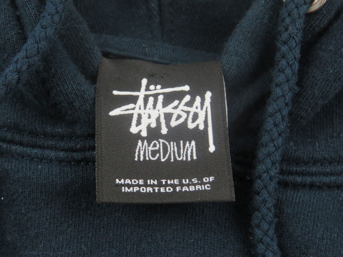 Vintage Stussy Hoodie - Double S Logo Crest - Men's Medium