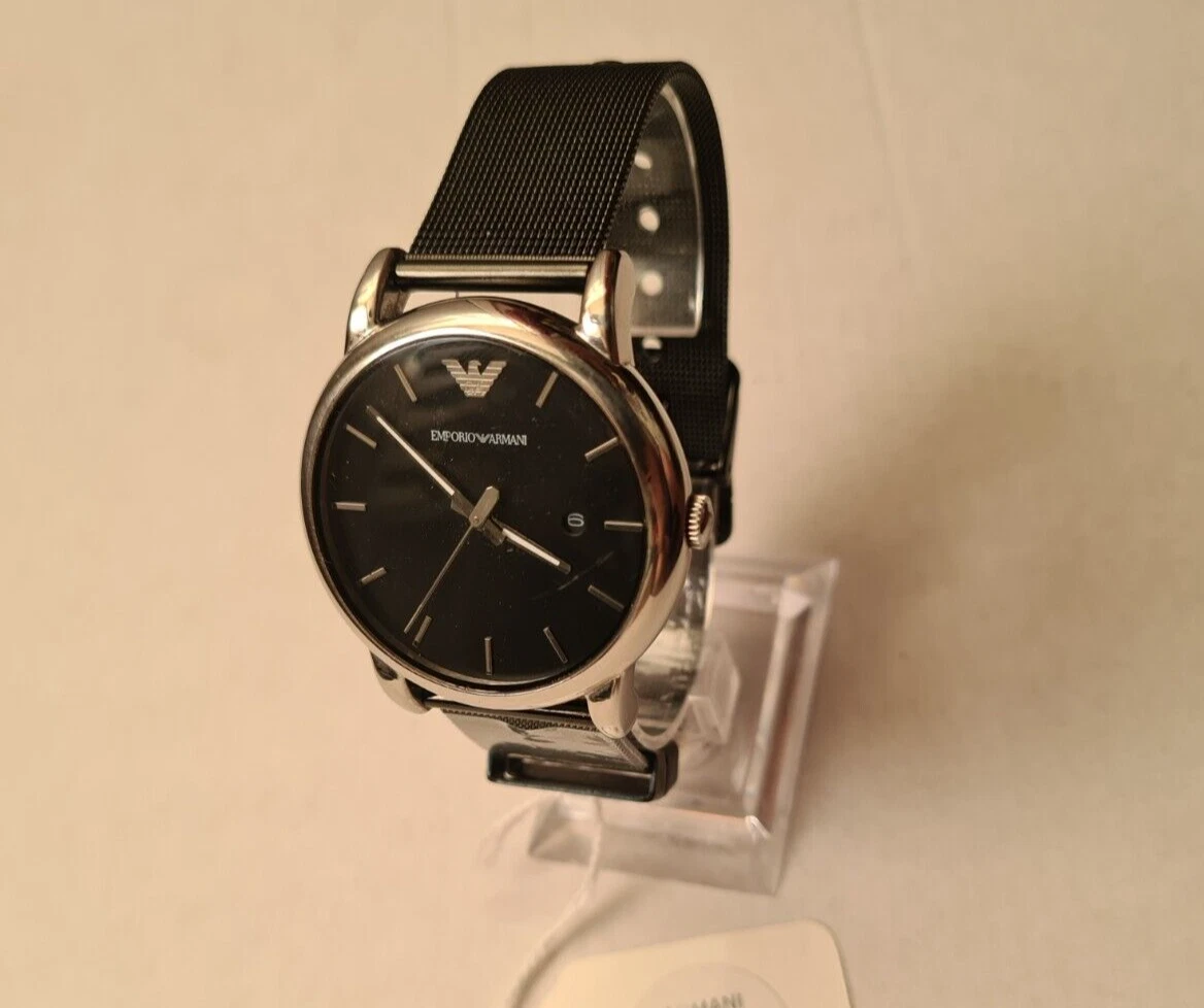 Armani AR1692 UNISEX LUIGI 42mm Black Dial with date 111608 Black