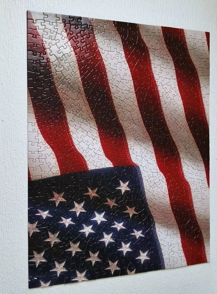 Master Pieces United We Stand American Flag Jigsaw Puzzle 550 Pieces Used  - Image 2 of 4