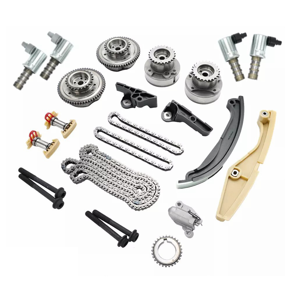 Engine Timing Chain Kit With VVT Sprockets & Solenoids For Ford F-150 3.5L V6 2014-2016, Expedition, Navigator