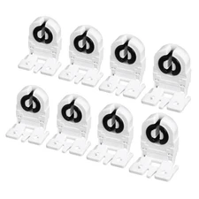 8 Pcs 2A T8 Socket G13 Base Fluorescent Lamp Holder Light Accessory White