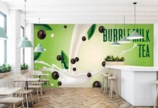 3D Bubble Milk Tea A341 Wallpaper Wall Murals Removable Self-adhesive Amy