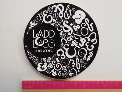 BEER Brewery STICKER ~ LADD & LASS Brewing ~ Seattle, WASHINGTON Crazy Design!
