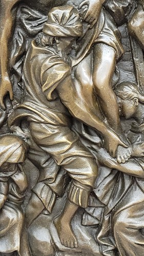 Bronze der Kalvarienberg religiös Wandrelief Heißguss Basrelief Skulptur Figur - Bild 6 von 10