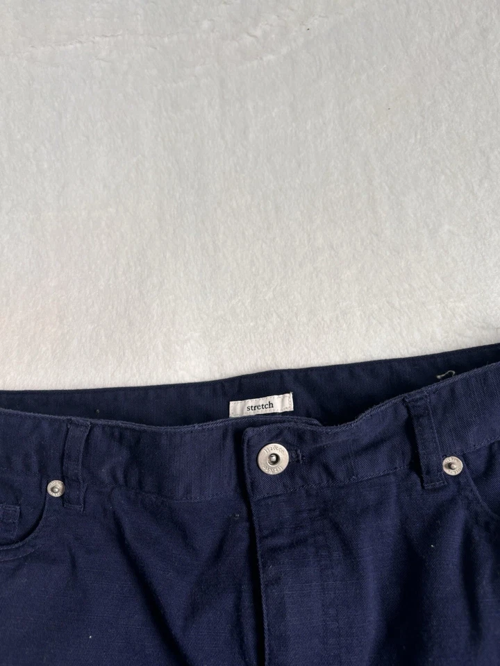 Y2K Liz & Co 弹力蓝色卡普里斯短裤女式 14 码 34 x 10 英寸内缝 — 第 2/4 张图片