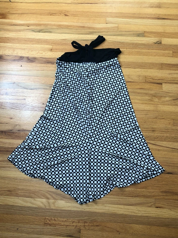 Vintage Carole Little A-Line Midi Skirt Women's S Black White Polka Dot Y2k - Изображение 2 из 4
