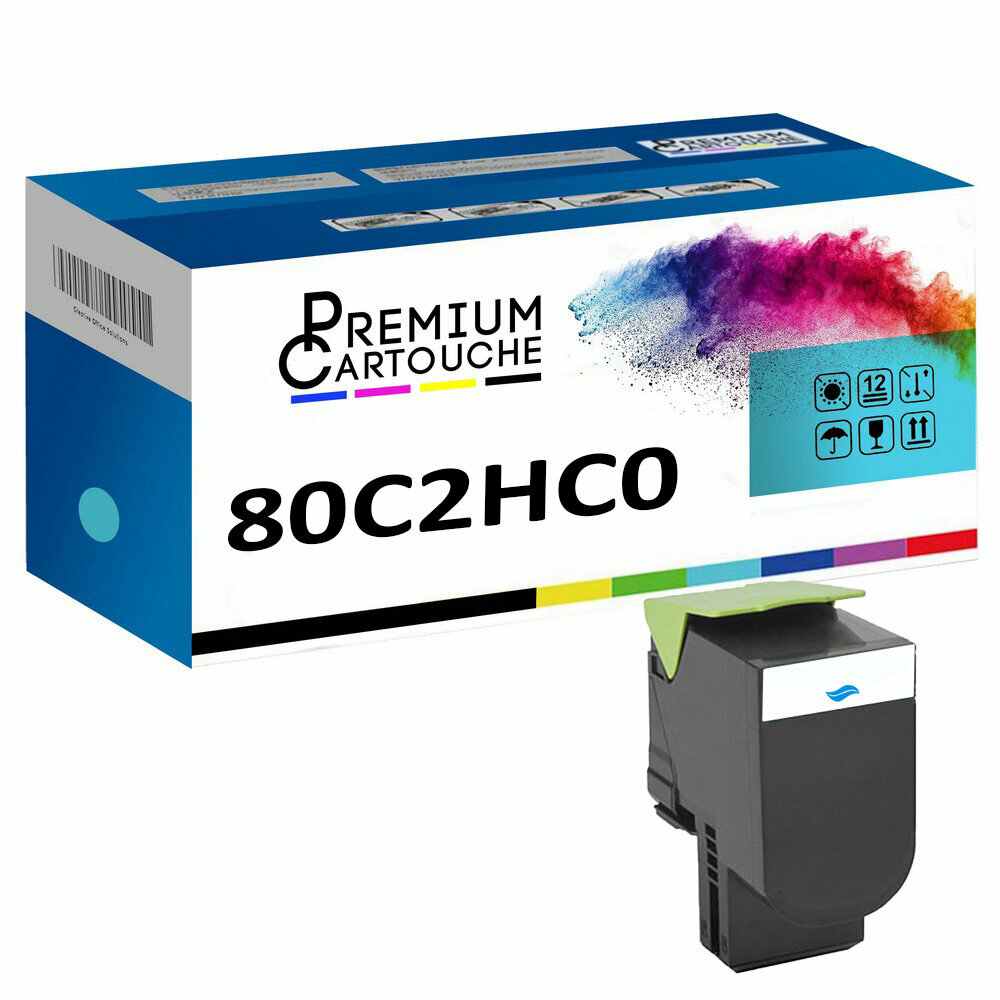 Toner cyan 80C2HC0 pour des présentations d\'agence réussies sur CX310