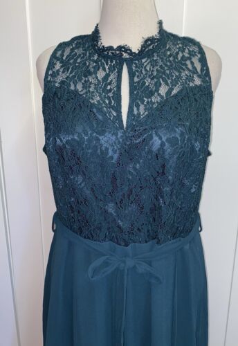 CITY CHIC Lover Hi-Lo Midi Dress in Teal Green Size XL (20-22) - Picture 3 of 7