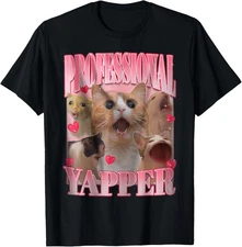 Professional Yapper Cat Funny Meme T-Shirt