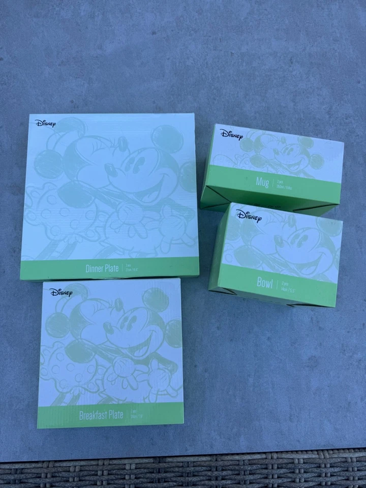 Rewe Disney Retro Mickey Mouse Teller + Schüsseln + Tassen / Neu - Bild 2 von 4