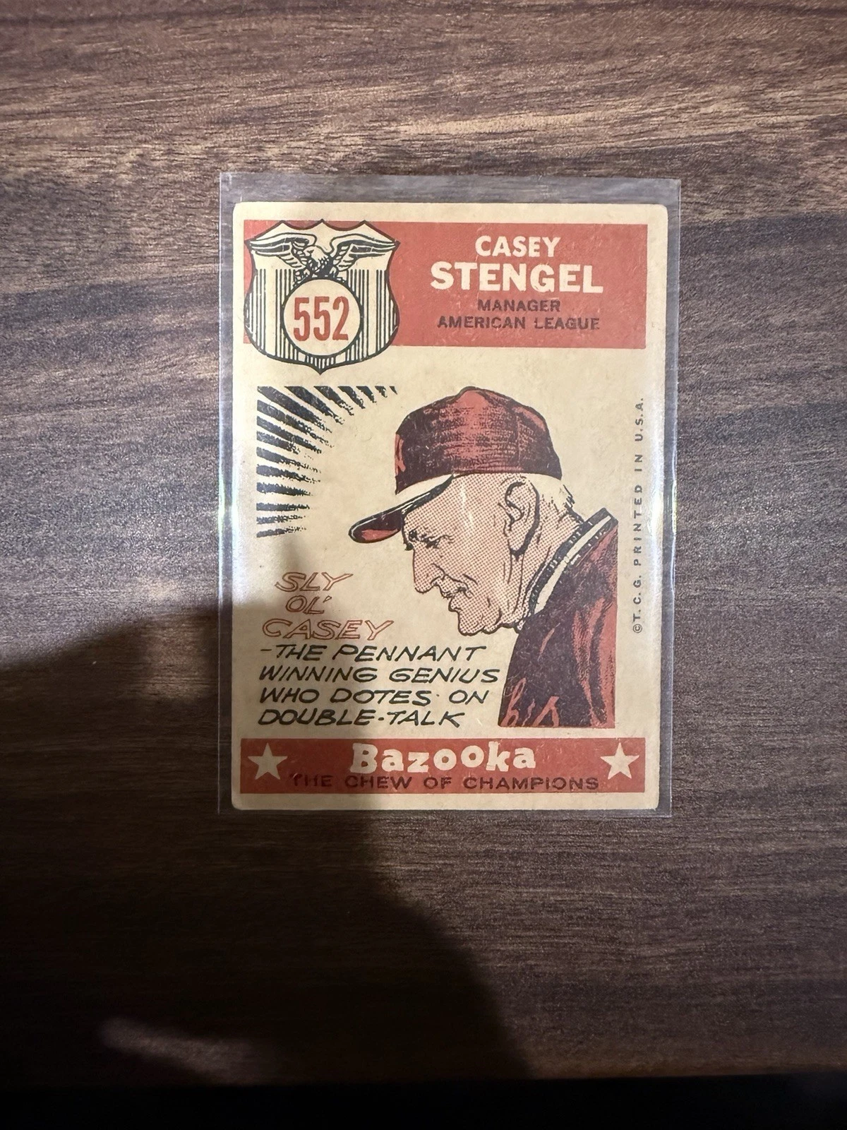 1959 Topps - High # Casey Stengel #552 image 2