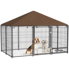 Outside Dog Kennel, 6.9' x 4.6' x 5' Puppy Play Pen Black