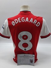 Arsenal London Jersey Martin Odegaard Signed Autograph Adidas New S