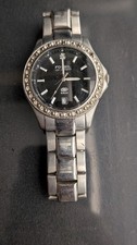 Fossil Blue Ladies Watch AM-3803 Blue Dial Crystal Bezel
