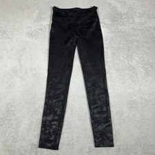 Spanx Leggings Womens Medium Black Gray Camo Skinny Pull On Slimming Stretch