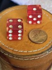 VTG Red Translucent Bakelite Dice — photo 3