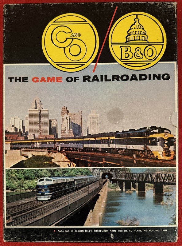 C&O/B&O THE GAME OF RAILROADING Vintage Avalon Hill Bookcase Board Game 1969