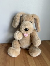 Vtg Ganz Heritage Collection Puppy Dog Plush 11" Jointed Tan Tongue Out 1991