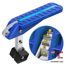 Universal Car Door Step with 5 Gear Adjustment/No Assembly, Easy Large Blue