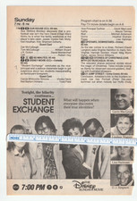 1987 Disney's STUDENT EXCHANGE Magazine AD~Viveka DAVIS/Todd FIELDS~O.J Simpson