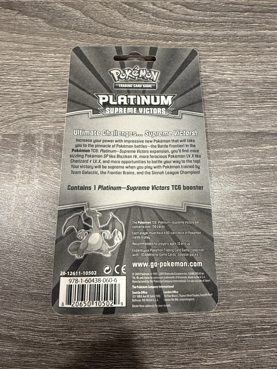 Pokemon Platinum Supreme Victors BLISTER Pack 2009 RARE Booster