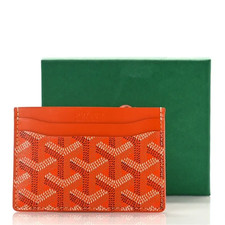 Goyard Saint Sulpice Card Holder Wallet - Orange