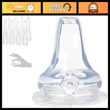 8 Pack Clear Silicone Replacement Spouts for Baby Bottles - Durable Safe