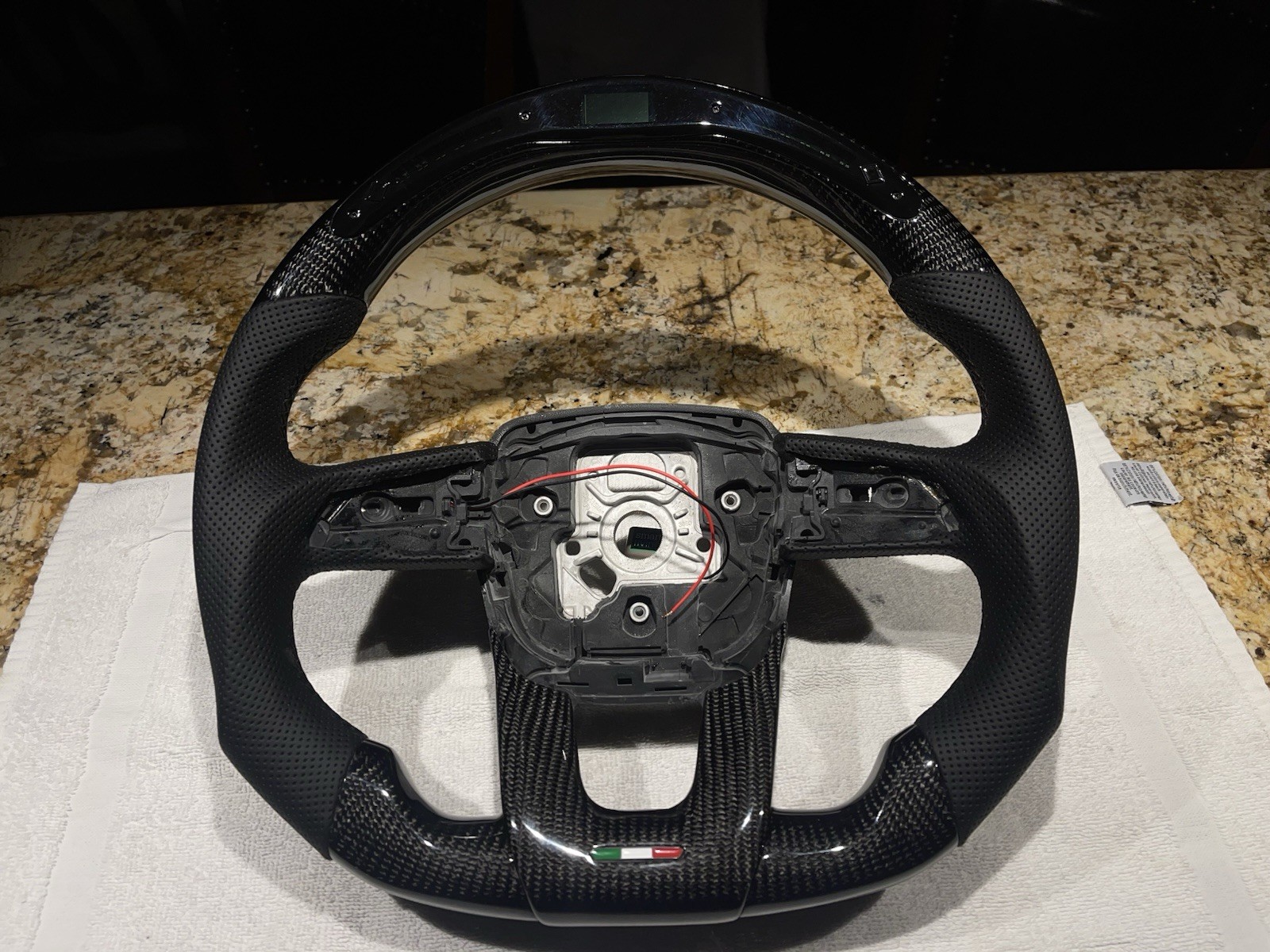 Lamborghini Urus Carbon Fiber LED Steering Wheel W Carbon Fiber Paddle Shifters