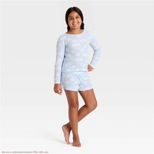Girls' 2pc Long Sleeve Waffle Knit Pajama Set XL SEE DEAL