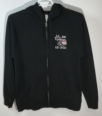 Killer Burger Full Zip Hoodie Men's Large Black