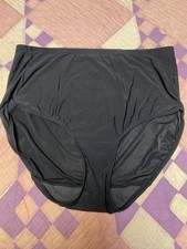 Vanity Fair Womens Sport Brief Black Size 9/2XL Brief Panty Sissy Silky