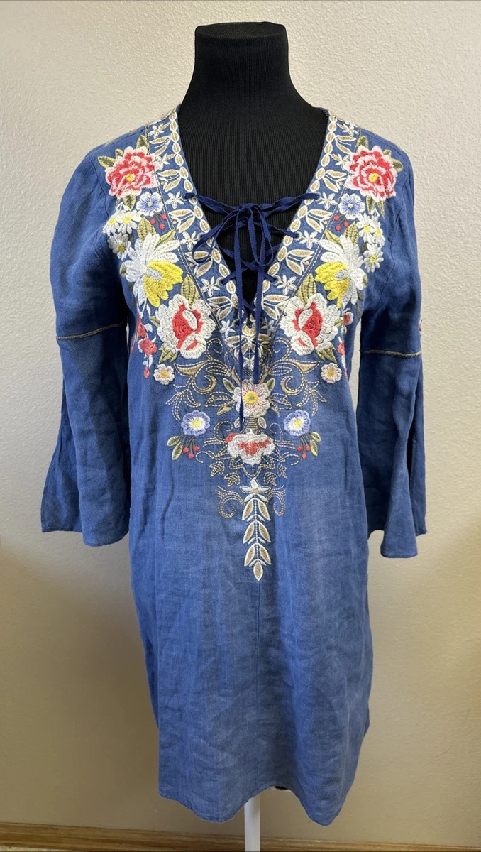johnny was domingo linen dress Johnny Was Linen Dresses for Women for sale