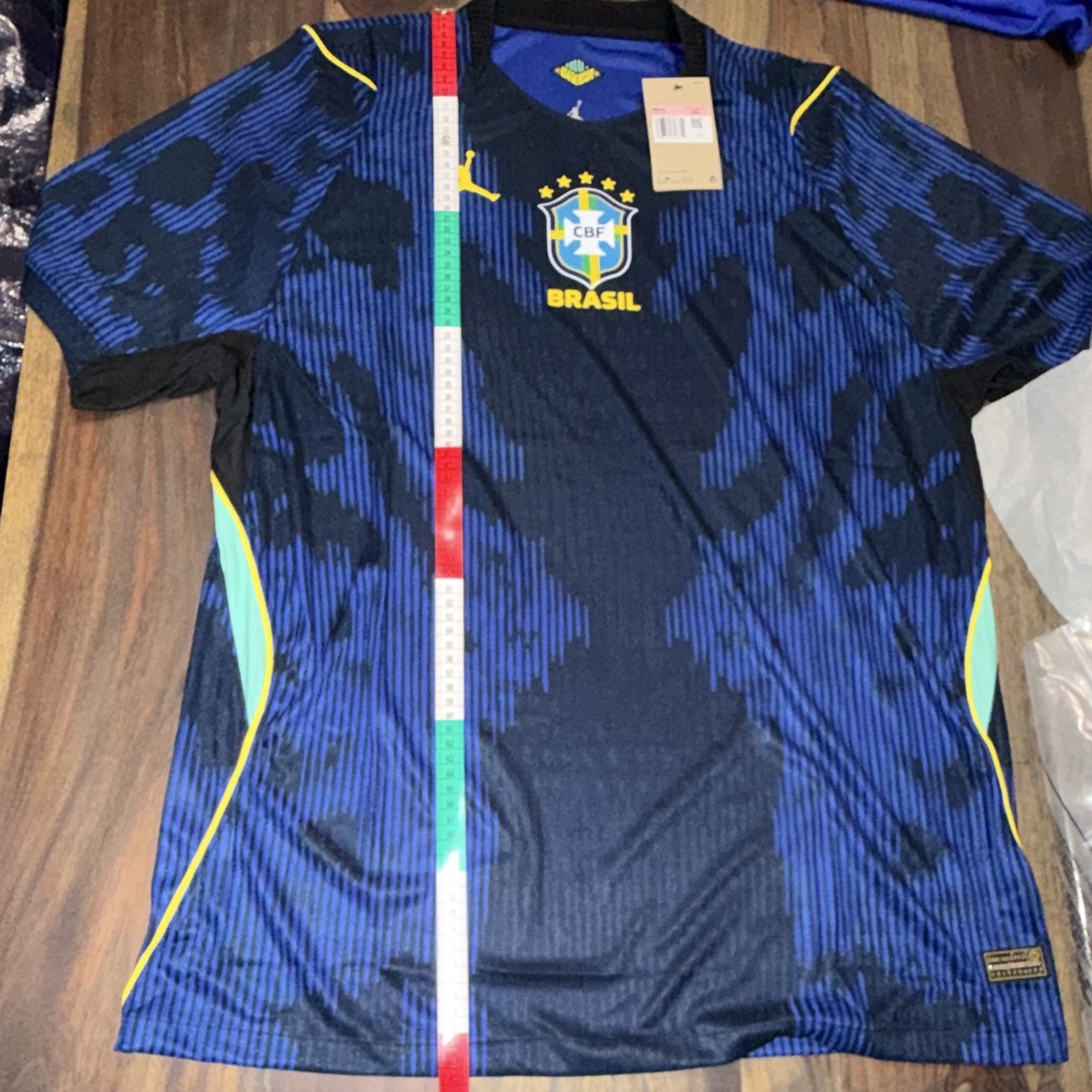 Jordan Brasil CBF Aero-Fit Men's Short Sleeve Soccer Jersey Blue