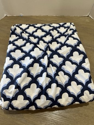 POTTERY BARN TEEN ROLLER RABBIT JENA TRELLIS DUVET COVER TWIN NAVY WHITE