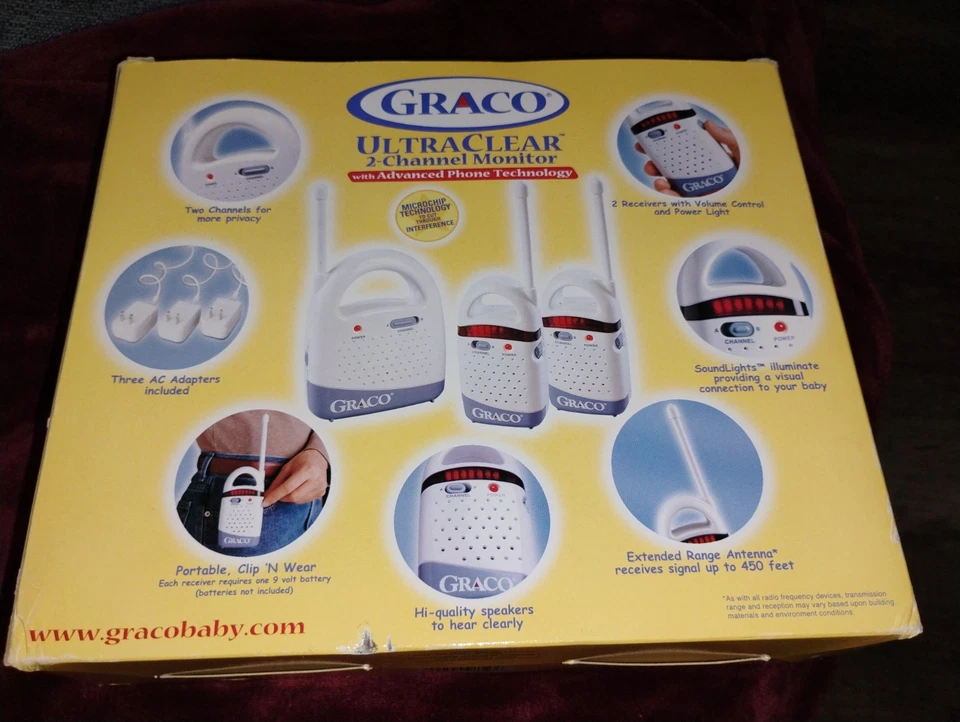 Graco ультра прозрачный 2-канальный детский монитор со звуком и светом 2755B - Изображение 2 из 2